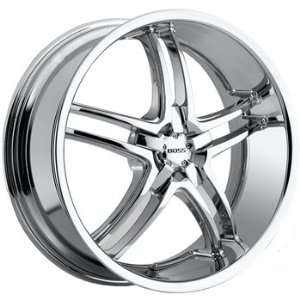 Boss 340 20x8.5 Chrome Wheel / Rim 5x120 with a 14mm Offset and a 82 