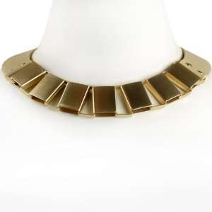  Cleopatra Beige Gold Leather Choker Necklace Jewelry