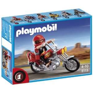  Playmobil Chopper Motorcycle with Rider 5113 Toys & Games