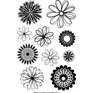  Darice SCR522 4 Inch by 6 Inch Clear Stamp Set, Trendy 