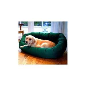  Bagel Dog Bed Fabric: Green, Size: Large (31 x 48): Pet 