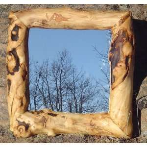  Aspen Log Burled Free Form Mirror  TO LOWER 