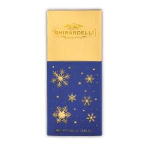 Ghirardelli Chocolate Blue Snowflake Silhouette Gift Box with SQUARES 
