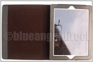 NEW iPad 2 Smart Cover Genuine Leather Case w/ Stand BK  