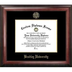 Bradley University Gold Embossed Diploma Frame