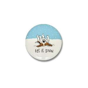  Let it Snow Beagle Humor Mini Button by  Patio 