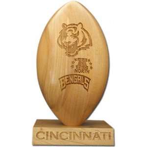  Cincinnati Bengals Large Laser Engraved Logo Wood Football 