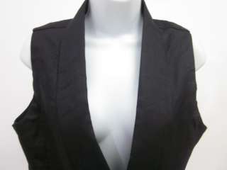 DEAR: Black Sleeveless Asymmetrical Vest Top Sz M  