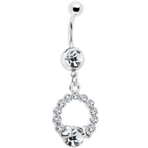  Crystalline Gem Circle of Love Belly Ring: Jewelry