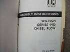 Wil Rich 4450 Chisel Plow Assembly Instructions Manual