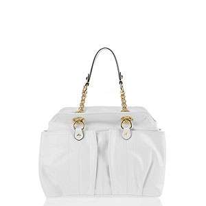  PESCARA WHITE LEATHER TOTEBRAND NEW WITH TAGS AND LOGO SLEEPER 