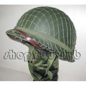 perform prop of wwii us army m1 green helmet replica with net w canvas 