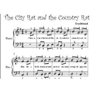  City Rat and the Country Rat Easy Piano Sheet Music 