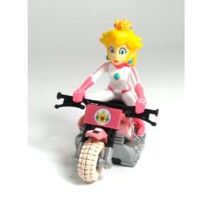   Mario Kart Tomy Gashopan 1.5 Inch Peach Pull Back Bike: Toys & Games
