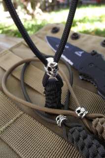 Skull Bead Paracord Knife Lanyard for Benchmade and other Folders 