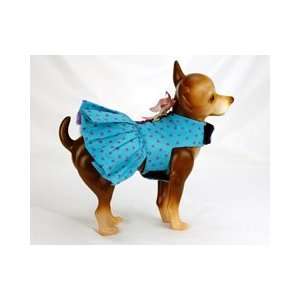  Sassy Blue Can Can Dog Dress with Harness Ring (XXXSmall 