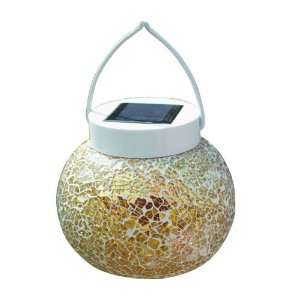   LED Multi color Glass Solar Lantern light lamp
