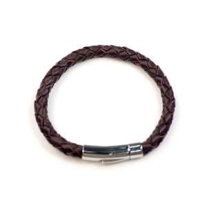   Single Stranded Chocolate Bracelet with Stainless Steel Claps Jewelry