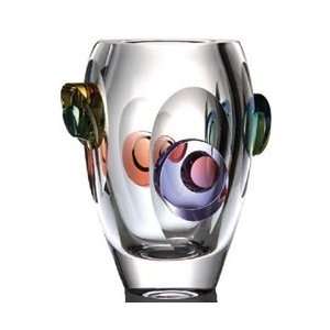 Moser Crystal Multicolor Galaxy Vase 