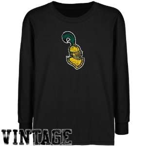  Clarkson Golden Knights Youth Black Distressed Logo Vintage T 