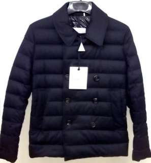 MONCLER REMBRANDT WOOL COAT DOWN NAVY BLUE AUTHENTIC WOMENS 1 S 38 