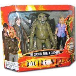   Doctor Who the Doctor, Rose and Slitheen 3 Figures Set: Toys & Games