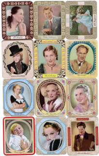 60 1934 Embossed Movie Cards MARLENE DIETRICH CAROLE LOMBARD MAUREEN O 