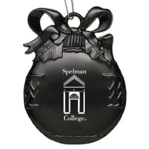  Spelman College   Pewter Christmas Tree Ornament   Black 