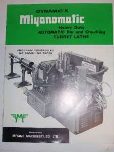 Vtg Miyano Machinery Catalog~Miyanomatic Turret Lathe  