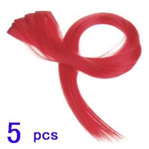 Pcs Colored Clip on In Hair Extensions Straight Wigs Hairpieces 25 