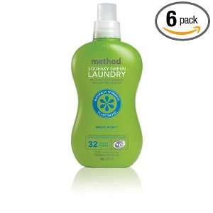 Method Squeaky Green Laundry Detergent Sweet Water, 32 ounce, (Pack of 