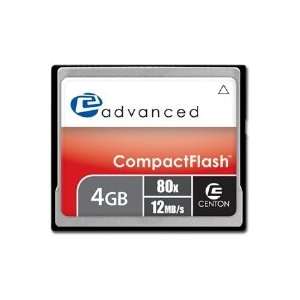  Centon 80X CF Type 1   4 GB Flash Card 4GBACF80X (Silver 