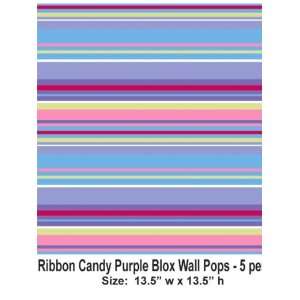   Wall Pops Blocks Ribbon Candy Purple WPB90249: Home Improvement