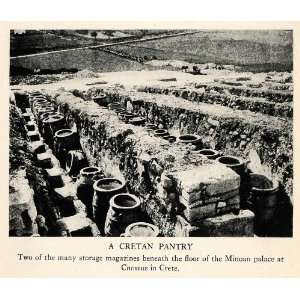  1929 Halftone Print Storage Pantry Minoan Palace Cnossus 