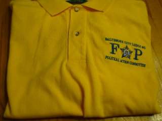 FOP Baltimore City Lodge #3 polo golf shirt size adult Large L  