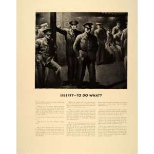  1941 Ad U.S.O. Clubs Soldiers Liberty Leave Servicemen 