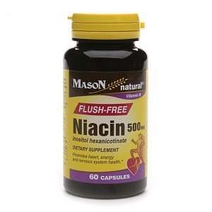  Mason Natural Flush Free Niacin, 500mg, Capsules, 60 ea 