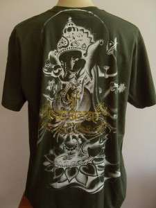 Ganesha Ganesh Lord T Shirt OM Hindu India Green 2XL #G07  