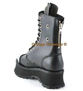 DEMONIA POLE CLIMBER 10 Punk Gothic Leather Mens Boots 885487010175 