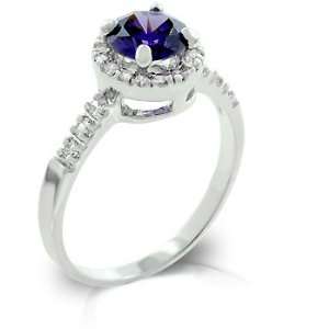   Round Cut Centerpiece, Fashion Ring in Silvertone.: Glitzs: Jewelry