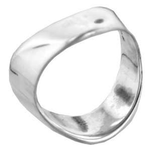   : Size 7 Sterling Silver Wave Jewelry Ring Fashion: Pugster: Jewelry