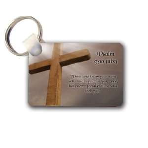  Christian Cross Psalm 910 Keychain Key Chain Great Unique 