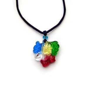  Liuli 4 Color Flower Glass Pendant Necklace: Everything 