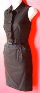 ANN TAYLOR black shirtwaist dress w. POCKETS new 8P  