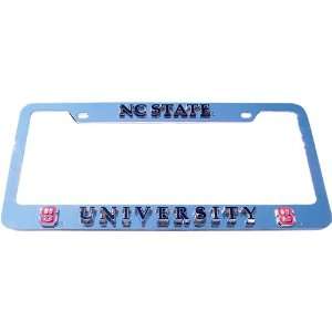 North Carolina State Wolf Pack NCAA Chrome License Plate Frame by Half 