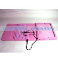 Pink Wireless Bluetooth Keyboard Leather Case Cover + USB Cable For 