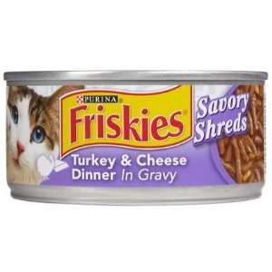 Friskies Savory Shreds   Turkey & Cheese Dinner in Gravy   24 x 5.5 oz 