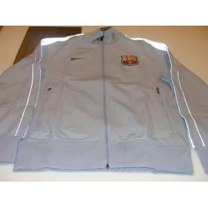  FC Barcelona Soccer Track Showtime Top Jacket XL Grey 
