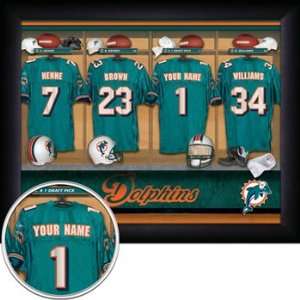  Miami Dolphins Personalized Locker Room Print: Home 