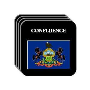 US State Flag   CONFLUENCE, Pennsylvania (PA) Set of 4 Mini Mousepad 